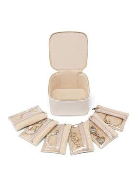 Travel Jewelry Organizer Box Portable Jewelry Case Ring Earring Storage